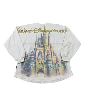 WDW 50th Anniversary Spirit Jersey Cream w/Gold Glitter & Castle 2023 Small